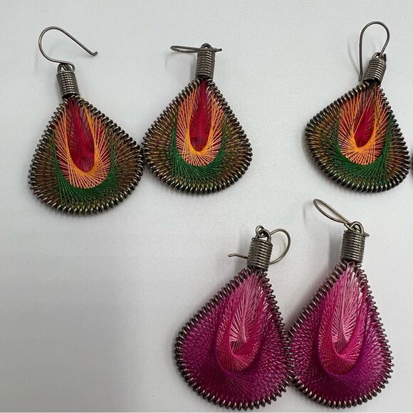 Set of 3 Thread Earrings - Picture 3 of 8